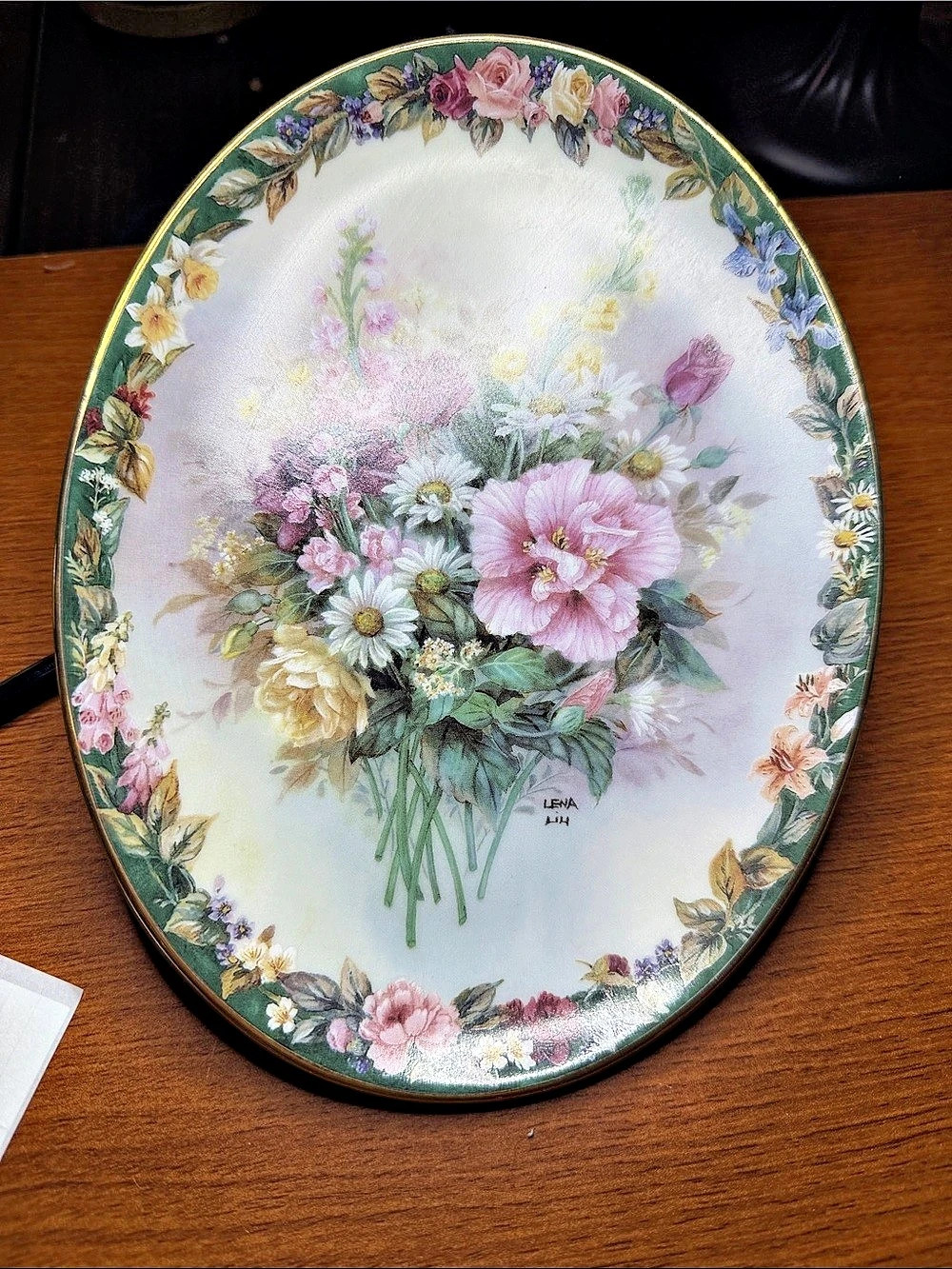 Bradford Exchange Lena Liu's Floral Cameos "Precious" Wall Plaque